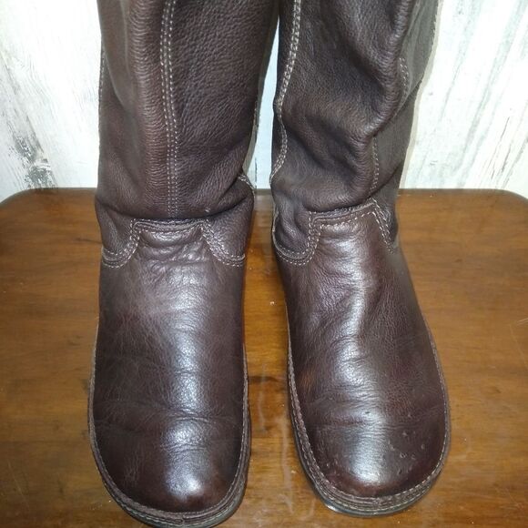 FitFlop Superboot Brown Tall Leather Boot Size 10 - Picture 4 of 15